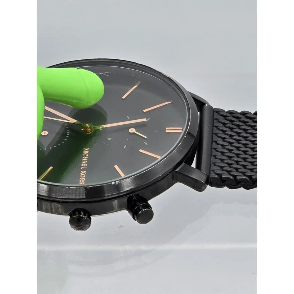 Michael Kors MK-8504 Jaryn Black Mesh Steel‎ Mens Watch - NEEDS BATT See Pics!